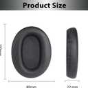 WH-CH710N Replacement Earpads Ear Cushions,Ear Pads for Sony WH-CH700N, WH-CH710N, WH-CH720N Headphones, Ear Cushions with Soft Protein Leather, Ear Comfort Memory Foam (Black)