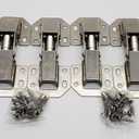 Lock Connection-Concealed Cabinet Hinges 90 Degree Hinges for Kitchen Cabinet, Invisible Cabinet Hinges for Cupboards, Wardrobes, Frameless Cabinet Hidden Hinges (4)