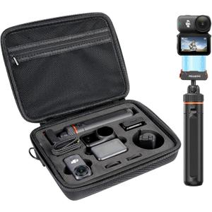 PellKing Selfie Stick & Carrying Case 2 in 1 Kit for DJI Osmo Nano, 16.14in Selfie Stick Tripod with Magnetic Quick Release Mount, Portable Hard Case, Vlog & Travel Essential for DJI Osmo Nano