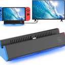 iPLYGAM Switch Dock for Nintendo Switch1/OLED, Portable Switch Docking Station with 4K HDMI/USB Port/Type Port, Replacement for Nintendo Dock Charging Stand (NO Cable Included)
