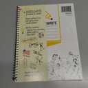 3 x Wide Ruled Wirebound Spiral Notebook, Includes Doodle Prompts to Keep Focus, Spark Creativity/Imagination, Relieve Stress, 10.5" x 8", 50 Sheets/100 Pages