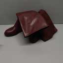 Mattiventon Knee High Boots Women Fashion Long Tall Boots with Round Toe Low Heel Side Zip Stretch Riding Boot for Fall Winter (8, Burgundy)