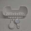 TAILI Shower Caddy Suction Cup 1Pack, Heavy Duty Bathroom Organizer, Removable Shelves for Inside Shower, Shampoo, Waterproof Suction Plastic Storage for Bathroom Accessories Holder, White