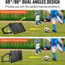VEVOR Soccer Rebounder Board, Portable Soccer Wall with 2 Angles Rebound, Foldable HDPE Kickback Rebound Board, Soccer Training Equipment for Kids and Adults, Passing & Shooting Practice