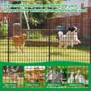 Welded Wire Fence, 100t(L) x 24inch(H) PVC Anti-Rust Coated Wire Mesh, 2 Inch x 3 Inch 16GA Garden Edging Border, Roll Metal Animal Barrier for Yard Vegetable Plant Protection Poultry Netting