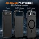 2 x Magnetic Case for iPhone Air 6.5'',[Compatible with Magsafe][Heavy Duty Shockproof] [Military Grade Drop Protection][Non-Slip] Rugged Durable 2-Layer Hard Bumper Phone Cover-Matte Black