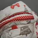 Erwinmu Christmas Comforter Set Queen Size,3 Pieces Red White Reindeer Comforter Bedding Sets Reversible Pattern for Kids Adults,Soft Breathable Microfiber Comforter and 2 Pillowcases