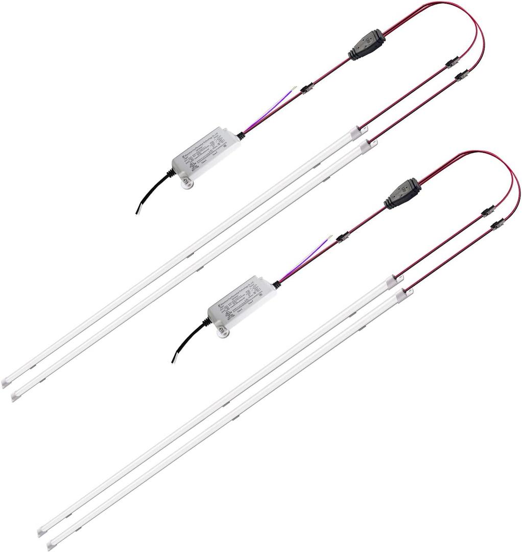 2Pack LED Retrofit Kit 2x4 FT,36W Magnetic Troffer Retrofit Kit,5000K Daylight White,5400LM,0-10V Dimmable, T8 T10 T12 Fluorescent Replacement, UL Cert, Quick Easy Install