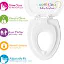 Mayfair NextStep Slow-Close Toilet Seat with Built-In Toddler Potty Training Seat, Removable, White, Round