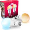 innr Smart Light Bulbs, A19 Zigbee, Works with Philips Hue* and Alexa (Bridge Required), Warm to Cool White, Dimmable, E26 LED Bulb 75 Watt, Soft White Light, 1140lm, 2-Pack
