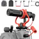 SMALLRIG Shotgun Mic for Camera, Video Microphone for DSLR & for iPhone, Camera Microphone for Sony and for Canon, with Shock Mount, Deadcat Windscreen, Dual Channel for Vlogging and Interview