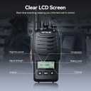 Retevis H777D Long Range Walkie Talkies with Earpiece, LCD Screen, Portable FRS Two-Way Radios, USB-C, 6 Way Gang Charger, Handheld Walkie Talkie for Hotel Church Retail(6 Pack)