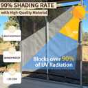 MEANCHEN 90% Outdoor Sun Shade Cloth 8' x 15' Pergola Shade Cover for Deck Backyard Patio Garden Breathable Sunshade Fabric with UV Protection Privacy Sun Screen for Porch, Carport, Pool Gray