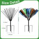 2 Pcs 24 Metal Wine Bottle Tree Garden Outside 24 Inches Decorative Colorful Glass Bottle Holders Artificial Rustproof Display Stand Garden Art for Lawn Yard Outdoor Decor