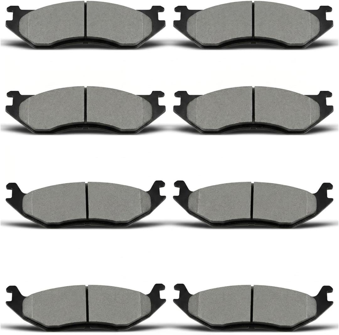 D966 D967 8pcs Ceramic Front Rear Brake Pads Set With Clips Fit For 2003 2004 2005 2006 Dodge Durango,For 2005 Dodge Ram 1500,For 2003 Ram 1500 Van