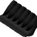ZAKASA No Show Toe Socks Women Running Five Finger Socks Invisible Liner Boat Low Cut Loafer Socks for Ladies (Black)6-9