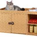 Cat Litter Box Enclosure Furniture, Rattan Litter Box Cover
