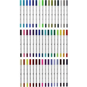 Leisure Arts Dual Tip Marker Set Brush Chisel 48 piece