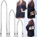 Hongbaite 3 Pack Silver Metal Chains for Purse Strap Wallet Bag Chain Replacement (16",36",48")