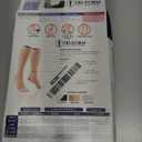 Truform 30-40 mmHg Compression Stockings for Men and Women, Knee High Length, Closed Toe, Beige, Large