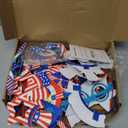 36 Pcs 4th of July Accessories Patriotic Red White Blue Party Favors Felt Headband Eyeglasses Beaded Necklaces Independence Day Costume Accessories for Memorial Day Parades Party Decoration