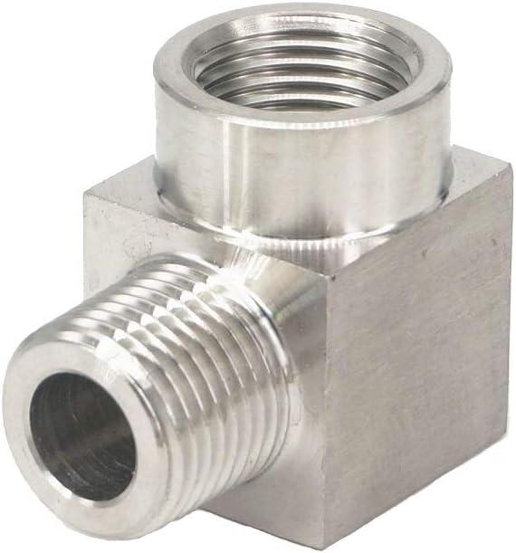 Beduan Stainless Steel Cast Pipe Fittings, 90 Degree Street Elbow 1/2" NPT Male x 1/2" NPT Female Water Fuel Air