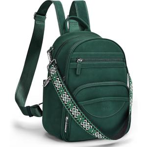 SYTRAH Small Backpack Purse for Women, Mini Backpack Vegan Leather with RFID Blocking & Tablet Pocket, Cute Shoulder Handbag for Travel, School & Work Green