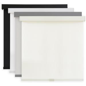 AOSKY Light Filtering Roller Shades Cordless Blinds for Windows, 1% Openness Free-Stop Shades with Valance, Thermal Insulated Fabric, UV Protection, Natural Woven Blinds32" W x 72" H, Ivory