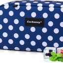 Cerbonny Small Cooler Bag Freezable Lunch Bag for Work School Travel,Small Lunch Bag,Small Insulated Bag For Adults/Kids,Freezer Lunch Bags,Mini Lunch Bag Fit For YogurtBlue with white dots
