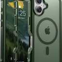jaroco Magnetic for iPhone 17 Case, [Compatible with MagSafe][Military Grade Drop Protection][Heavy Duty Protection][Non-Slip][Shockproof] 2-Layer Durable Bumper Phone Case 6.3''-Army Green