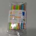 Jacent Plastic Reusable Kids Straws Plus Cleaning Brush, 6 Inch: 24 Straws (24 Count (Pack of 1))