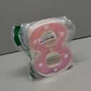 Pooqla Marquee Numbers, Pink Light Up Numbers for Girls 8th 18th Birthday, Battery Powered Glitter Number Night Light Gift for Christmas Bedroom Dorm Classroom Party Decoration, Pink Number 8 (Warm White)