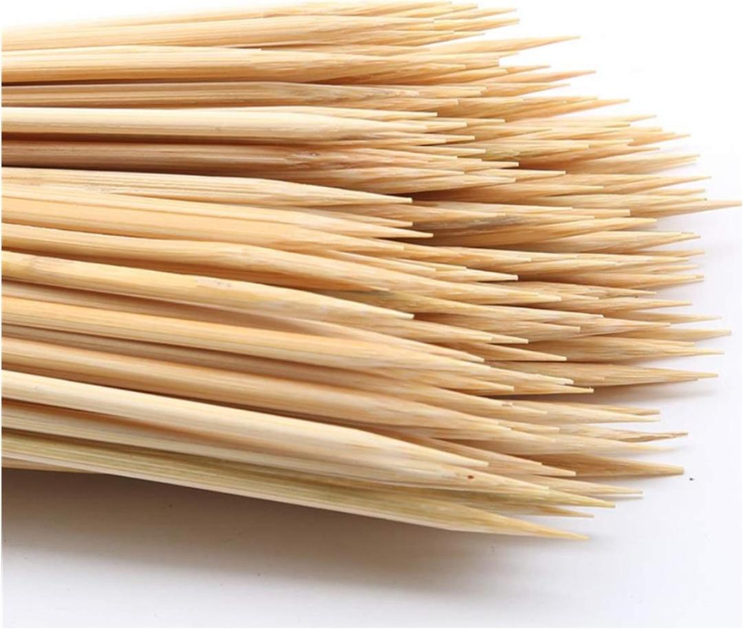 200PCS 12 inch Bamboo Skewers for Wooden Sticks BBQAppetiserFruitCocktailKabobChocolate FountainGrillingKitchenCrafting and Party. =3mm, More Size Choices 6"/8"/10"/12"/36"