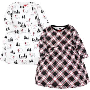 Luvable Friends Hudson Baby Long-Sleeve Dresses 2pk
