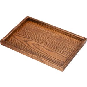 PATIKIL Wood Serving Tray 30x20cm/12x8 Inch Outer Base, Rectangular Decorative Platter for Home Decor Kitchen Table Candle Holder, Brown