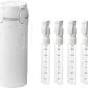 4-in-1 Travel Bottle, Leak-Proof Refillable Toiletry Dispenser for Shampoo, Conditioner & Lotion, TSA Approved, 4X 30ml(1oz) Portable Travel Size (White) 