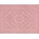 Savi Home Cotton Woven Jacquard Bathroom Rug, Woven Fringe Bathroom Mats, 100% Cotton, Non - Slip Bath Mat, Durable Thick Bath Mat 17”x30” with Fringes, Baby Pink