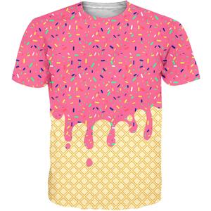 Move Dance Men Kids T-Shirts Ice Cream Crewneck Short Sleeve Summer Graphic Tees Top, Medium