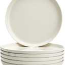 Sweese Porcelain Dinner Plates Set, 10 Inch, Round Salad Plates, Dove Gray - Dishwasher, Microwave Oven Safe, 5 Pack