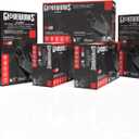 GLOVEWORKS Black Nitrile Gloves Disposable Latex Free, 5 Mil Industrial, For Mechanic, Cleaning, Cooking, Kitchen, Food Grade