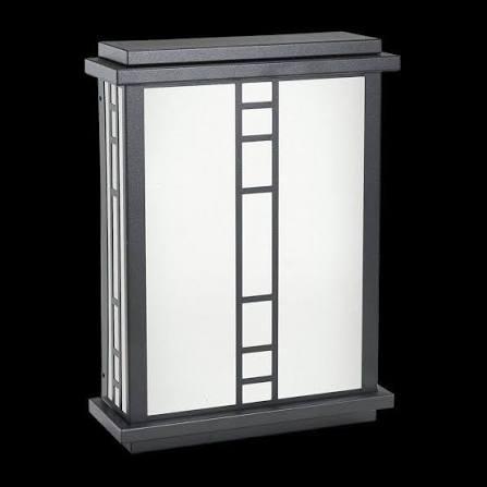 Kichler 11116BZT Energy Efficient 2LT 15IN Energy Efficient Wet Location Indoor/Outdoor Wall Sconce, Textured Bronze Finish with White Acrylic Diffuser