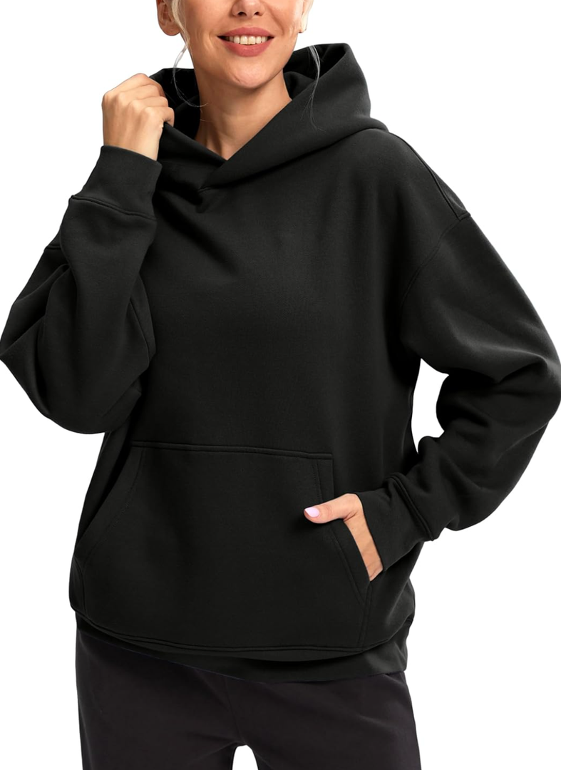 G Gradual Hoodies for Women Oversized Fleece Sweatshirt with Pocket Loose Fit Casual Athletic Workout Pullover, Size L