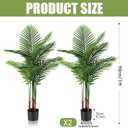 Jexine 2 Pack Artificial Palm Trees 3Ft, Fake Plants Fake Trees Artificial Areca Palm Plants for Outdoor Indoor Faux Tree in Pot for Pool Home Decor Office Housewarming Gift Modern Decoration