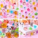 DIYDEC 60PCS Luminous Mini Resin Animals 60 Styles Miniatures Glow in The Dark Tiny Little Figures to Hide Small Duck Figures for Party Favors Bag Fillers Garden Dollhouse Decor
