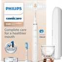 Philips Sonicare DiamondClean Smart 9300 Electric Toothbrush - Sonic Toothbrush with App, Pressure Sensor, 12 Brushing Settings, Replacement Reminder, Travel Case, Rose Gold, Model HX9903/65
