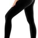 High Waisted Leggings for Women - Full Length Capri Buttery Soft Yoga Pants for Workout Athletic
(small-medium)