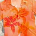 Men's Floral Button Down Shirts Short Sleeve Collar Summer Beach Vacation Cruise Shirt (L)