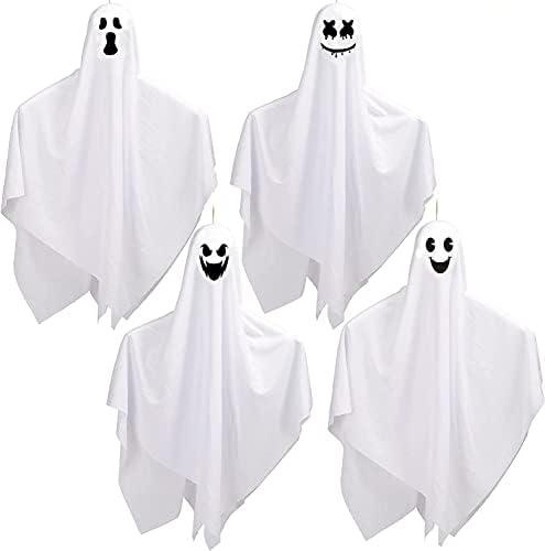 CCINEE 4 Pack Halloween Hanging Ghosts Decorations, 27.5“ and 35.5” Flying Outdoor Ghosts Assorted for Halloween Front Yard Patio Lawn Garden Party Supply CCINEE 4 Pack Halloween Hanging Ghosts Decorations, 27.5“ and 35.5” Flying Outdoor Ghosts Assorted for Halloween Front Yard Patio Lawn Garden Party Supply