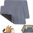 2-Pack 24x24 Washable Guinea Pig Cage Liner - Reusable & Anti-Slip Guinea Pig Bedding, Instant Absorbent Rabbit Pee Pads, Perfect Cage Liners for Small Animals, Hamster, Puppy
