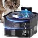 Wireless Cat Water Fountain, 106oz/3L Battery Operated Pet Water Fountain Cordless for Cats Indoor, Automatic Cat Drinking Dispenser with Motion Sensor, Leak-Proof Silicone Pad Included Black